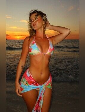 White Fox Boutique Tropical Bliss Sarong Island Time - One Size